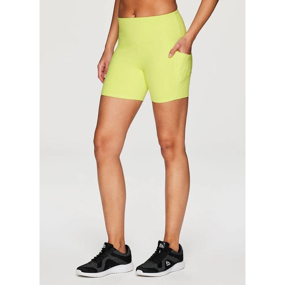RBX Neon Yellow Bike Shorts High Rise Size XS